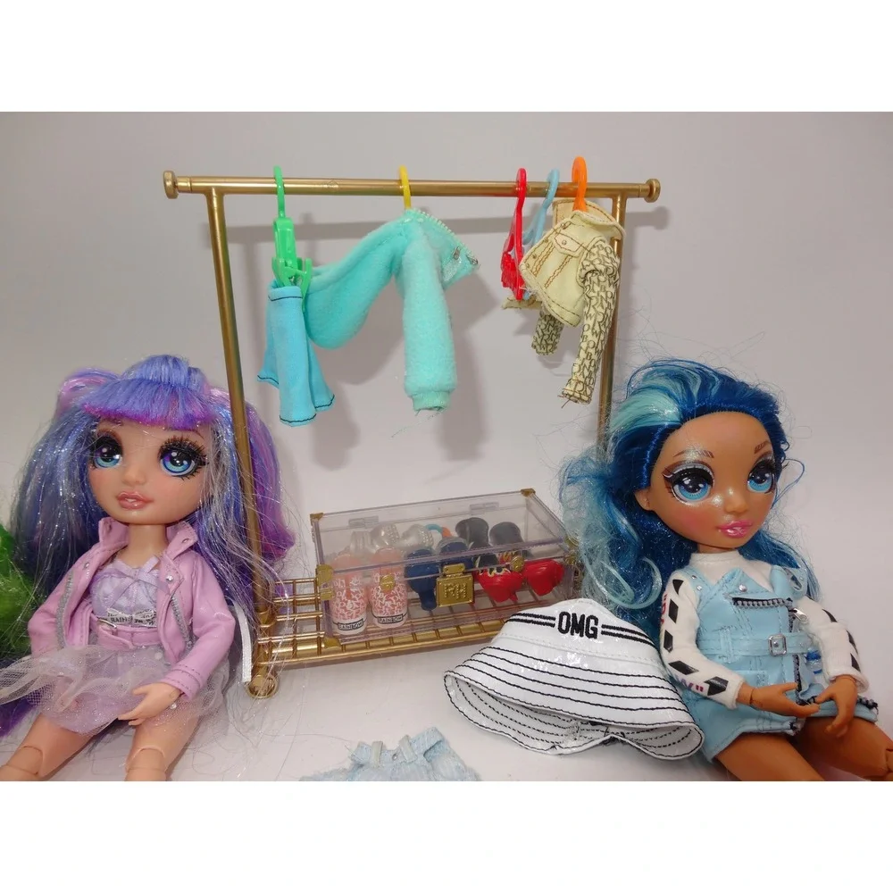 Rainbow High Dolls Violet Willow Jade‎ Closet Hanger Clothes Shoes Accessories
